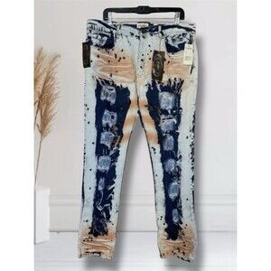 FWRD Paint Splatter Men’s Slim Fit Stretch Distressed Jeans Size 38x32